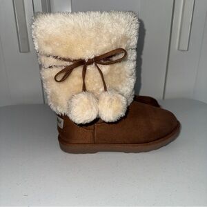 Cozy Brown and Cream Kids Boots